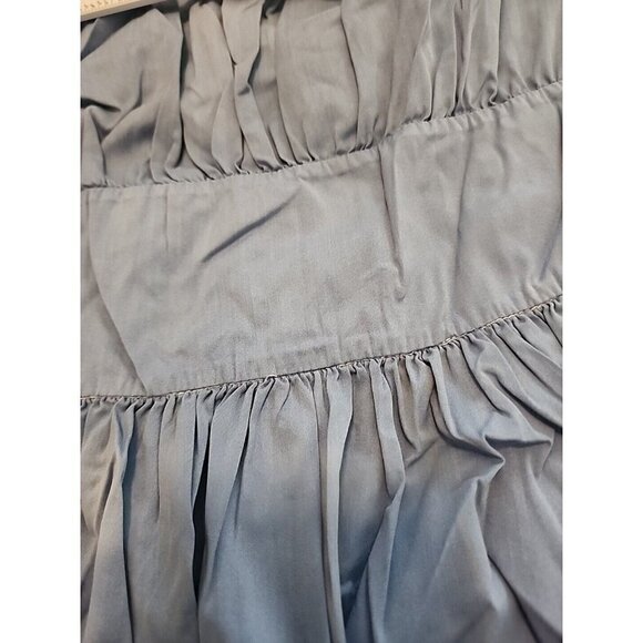 Theory Dress Mini Yumi Luxe Wash Blue Dyed Sundress Women's 2 - Picture 7 of 7